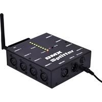 8-Channel Wireless DMX Transmitter Receiver, 3-Pin Output DMX 512 Signal Amplifier,XLR DMX Splitter for LED Stage Lighting Disco