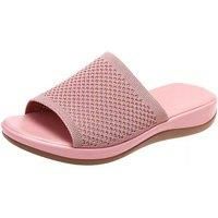 Unisex Black Women'S Large Fit Slip-On Sandals - Comfy Summer Style
