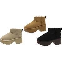 Women'S Ugg Inspired Platform Snow Boots - 5 Sizes & 3 Colours
