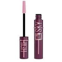 Maybelline Burgundy Mascara, Lash Sensational Sky High Volumizing & Thickening, Eyelash Lengthening, Flake-Free Formula, Washable Coloured Mascara Infused with Bamboo Extract, Burgundy Haze