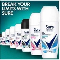 6x Sure Women Motion Sense AP Deodorant Roll-on 72H Nonstop, Cotton Dry, 50ml