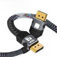 16K DP 2.1 8K@120Hz 4K@240Hz 80Gbps Video Audio Displayport Cable Display Port Adapter for PS5 RTX