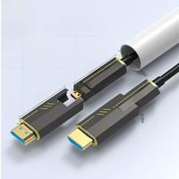 8K Fiber Optic HDMI 2.1 Cable 8K 60Hz 4K 120Hz Industrial Grade Optical Fiber Cable Micro HDMI To HDMI-compatible Removable Head