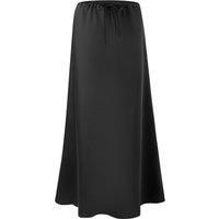 High-waisted A-Line Satin Skirt