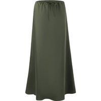 High-waisted A-Line Satin Skirt