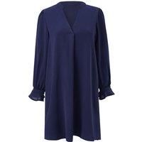 Fashion V - Neck Dress with Ruffled Long Sleeves
