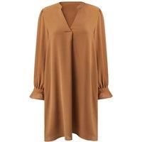 Fashion V - Neck Dress with Ruffled Long Sleeves