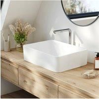 Ceramic Countertop Basin with Central Drain Set