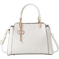 Classic Crocodile Pattern Leather Handbag