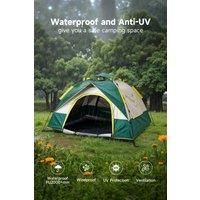 Living and Home Portable Green Camping Tent with Detachable Top Cover