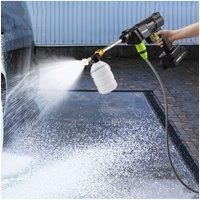 2 Batteries 18.5V Portable Cordless Handheld High-Pressure Washer with 5m Hose, 3 Nozzles,6-8m Range Distance Battery Pressure Cleaner for Washing Car