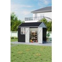 10 x 8FT Outdoor Metal Apex Roof Garden Storage Shed