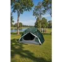 Portable Camping Tent with Detachable Top Cover-Green/Olive