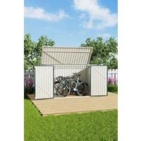 3x7 ft Green Lockable Metal Bicycle & Trash Storage Shed