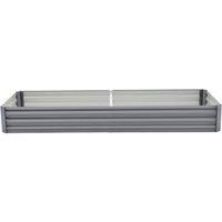 Heavy-Duty Galvanized Steel Raised Garden Bed - Extra-Large 2.4m Rectangular Planter Box - Rust-Proof Outdoor Elevated Planting Solution