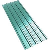 Heavy-Duty Steel Corrugated Panels Set of 6 - Durable Roofing & Wall Sheets for Sheds, Garages, Flooring - Multi-Purpose Design