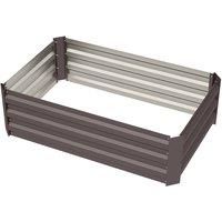 4x3ft Galvanized Steel Raised Garden Bed - Alloy-Reinforced Planter Box - Open-Bottom Drainage Design