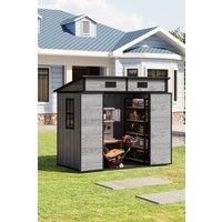 6x4FT Outdoor Plastic Garden Storage Shed