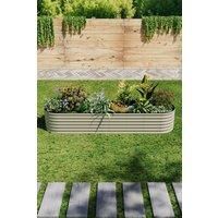 3.2x0.8m Galvanized Steel Raised Garden Bed,White