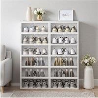 6-Tier Foldable Shoe Storage Box with Magnetic Doors