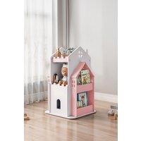 3-Tier Castle Rotating Bookshelf Storage Rack Organiser