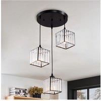 3-Light Crystal Ceiling Pendant Light Fixture