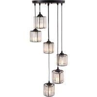 6-Light Crystal Ceiling Pendant Light Fixture