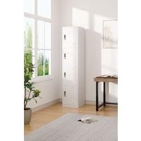 Secure Metal Filing Cabinet 4-Tier Vertical Storage