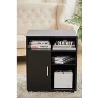 Large Printer Stand with Storage Cabinet Doors for Office Storage