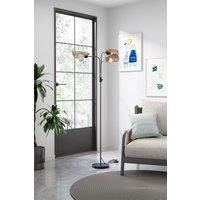 Paper Rope String-Wrapped Lampshade 3-Light Floor Lamp