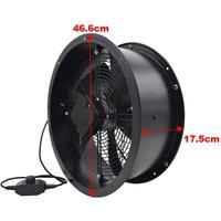 18" Wall-Mount Exhaust Fan in Black