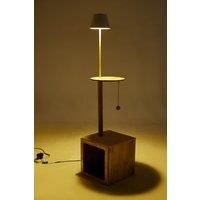 Floor Lamp with Cat Climbing Frame and Built-in Cat House