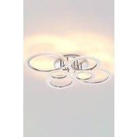 6-Light Adjustable RGB LED Ceiling Light with Remote Control