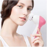 H&O Direct Electric Facial Cleansing Brush Set in Pink