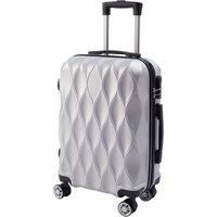 20 Inch Silver Hard Shell Travel Suitcase