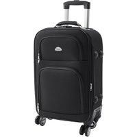 20-inch Black Softshell Expandable Suitcase with Combination Lock