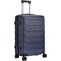 Classic 24 Inch Blue Rolling Hardshell Travel Suitcase