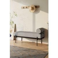 Modern Curved Back Armchair Set with Lumbar Pillow and Footstool