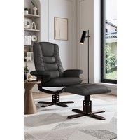 Modern Wingback Chair & Ottoman Set with Cushion and Footstool