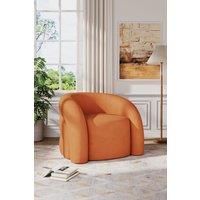 Plush Curved Accent Chair