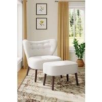 Plush Teddy Bear Fur Accent Chair Set