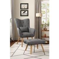 Linen Upholstered Armchair Set