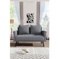 Modern Upholstered Loveseat with Curved Arms