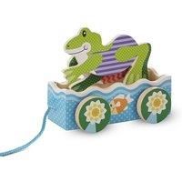 Melissa & Doug 13615 First Play Friendly Frogs Wooden Pull Toy, Multi-Colour