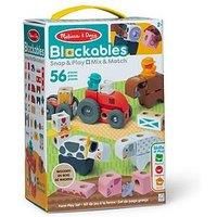 Melissa & Doug Blockables™ Farm Snap And Play, Mix And Match Connectable Wooden Building Blocks Play Set Toy for Preschool Boys And Girls (56 Pcs)