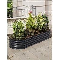 Living And Home Oval Raised Garden Bed D 80 X L 240 Cm