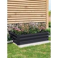 Living And Home Rectangular Raised Garden Bed Black 120Cm W X 90Cm D