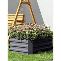 Living And Home Square Raised Garden Bed Grey 100Cm W X 100Cm D