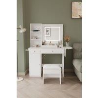 Dressing Table with LED Illuminated Mirror