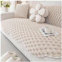 Non-Slip Faux Plush Sofa Protector